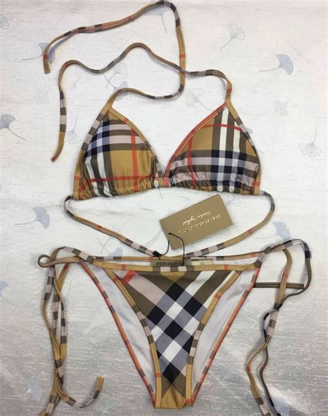 women's burberry 2 piece swimsuit|burberry dupe bikini.